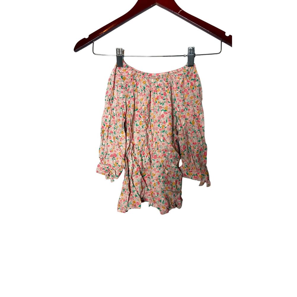 Hanna Andersson pink floral top dress sz 110 4yo